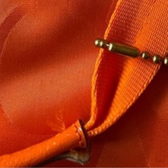 Orange Coach-like design duffel bag with removable inside zipper pouch. - Picture 7 of 7